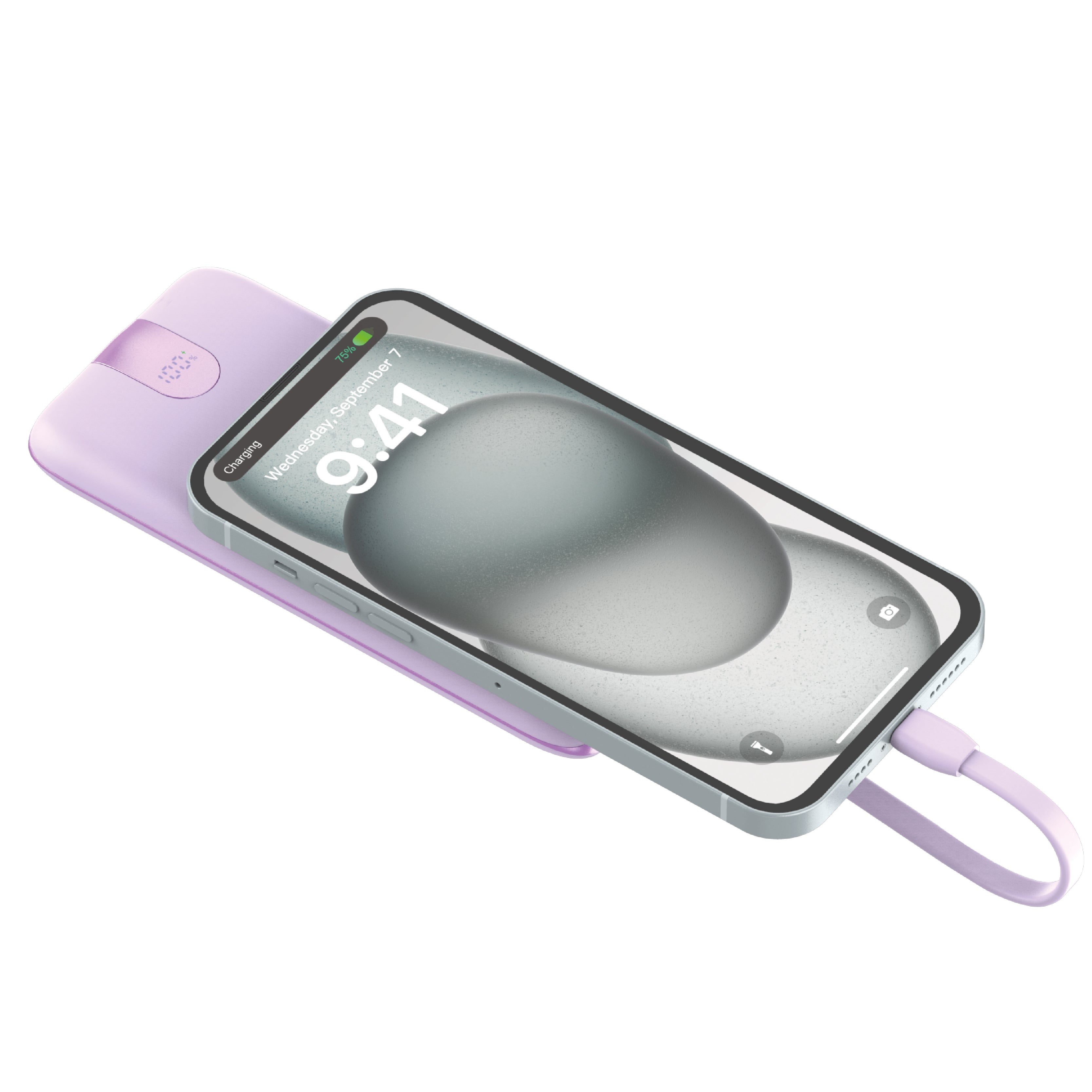 LZEL Quadra Energia Y Station 10000mAh Charging Station Built In Cable Lightning And Type-C | Purple LZEL Quadra Energia Y Station 10000mAh Charging Station Built In Cable Lightning And Type-C | Purple